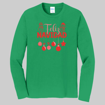 Adult Long Sleeve Shirt - Winter - Feliz Navidad Red Thumbnail