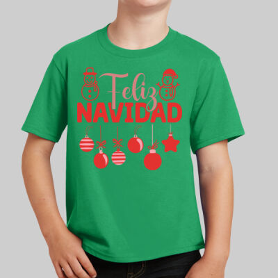 Youth T-Shirt - Winter - Feliz Navidad Red Thumbnail