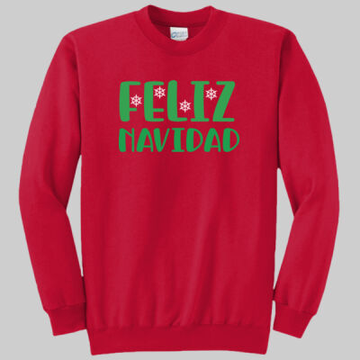 Adult Crewneck - Fall - Feliz Navidad Green Thumbnail