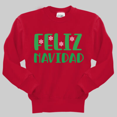 Youth Crewneck - Winter - Feliz Navidad Green Thumbnail