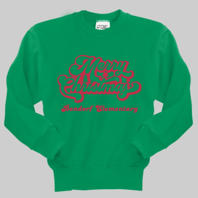 Youth Crewneck - Winter - Merry Christmas Red Thumbnail