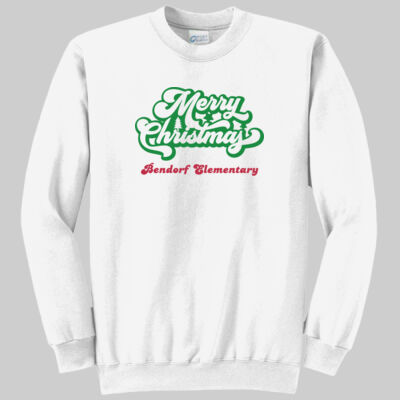 Adult Crewneck - Winter - Merry Christmas Green And Red Thumbnail
