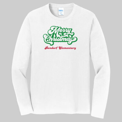 Adult Long Sleeve Shirt - Winter - Merry Christmas Green And Red Thumbnail