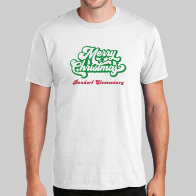 Adult T-Shirt - Winter - Merry Christmas Green And Red Thumbnail