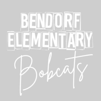 Bendorf Elementary Bobcats Cursive White Thumbnail