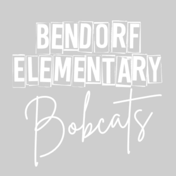 Bendorf Elementary Bobcats Cursive White Thumbnail